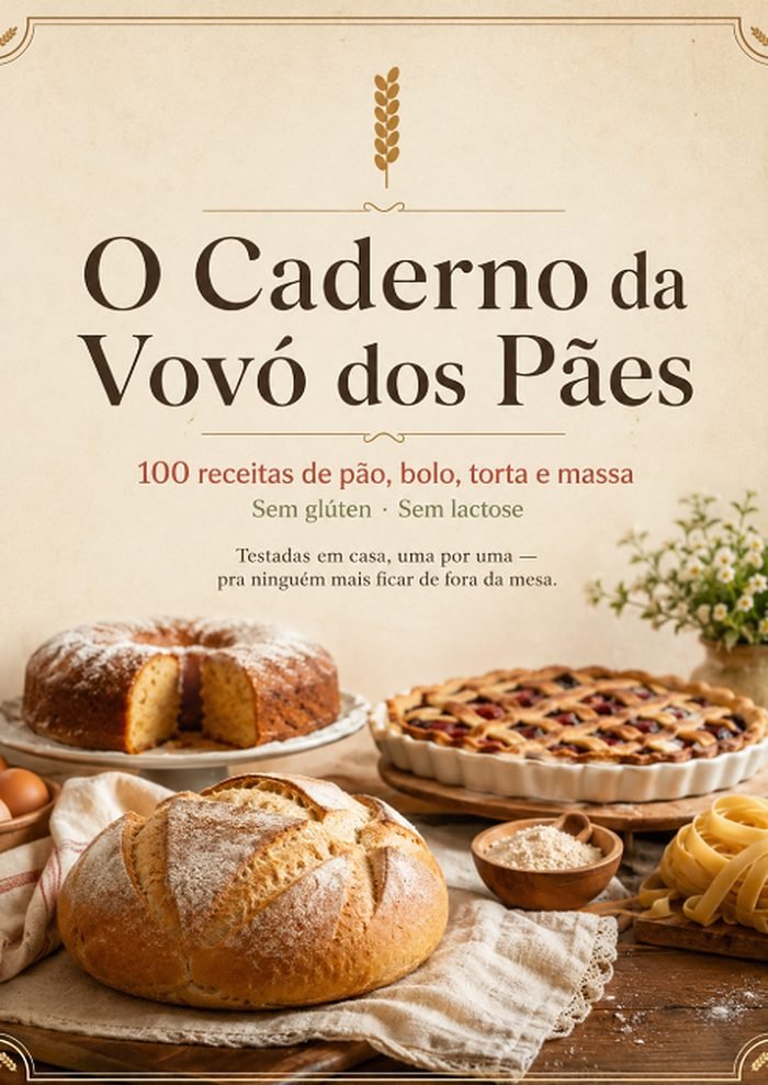 Capa do Caderno da Vovó dos Pães
